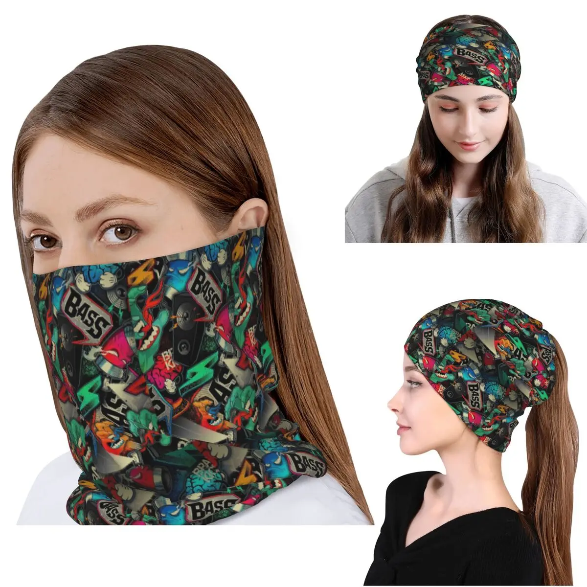 Urban Pattern Hip Hop Graffiti - Knit Beanie Hat Warm incelemesi ve fiyatı