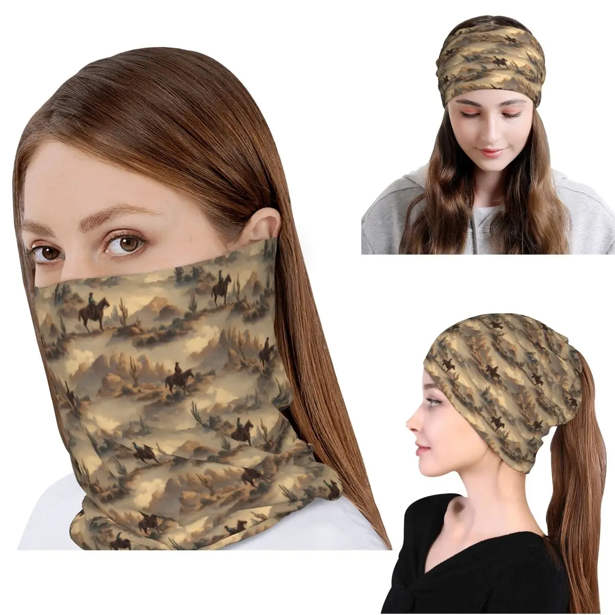 Cowboy In Desert Western Lands - Knit Beanie Hat Warm incelemesi ve fiyatı