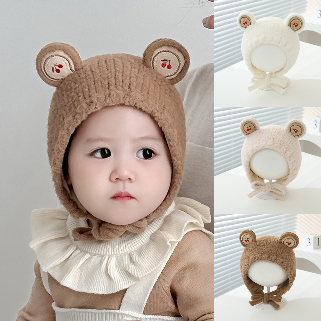 Autumn Winter Baby Knitted Hat - Knit Beanie Hat Warm incelemesi ve fiyatı