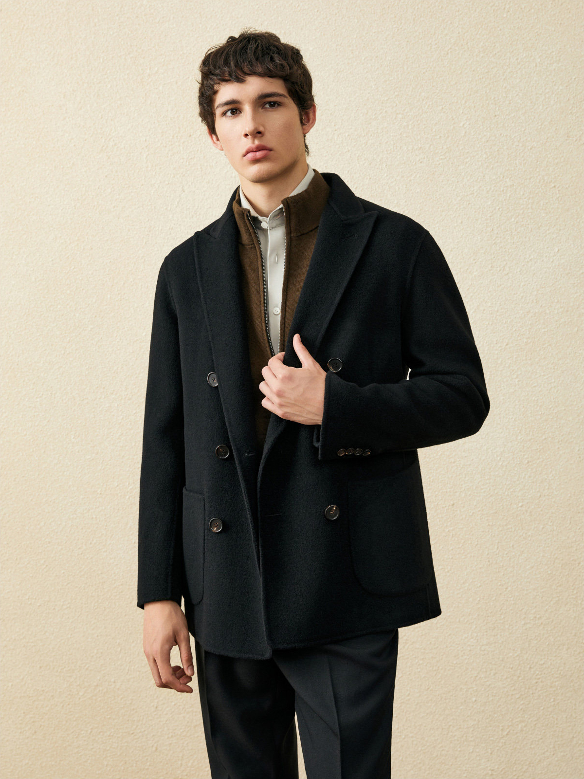 Men‘s 100% Wool Short Coat | B - Wool Coat Peacoat incelemesi ve fiyatı
