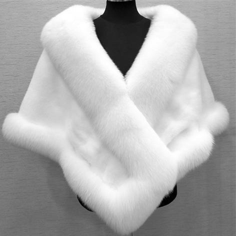Women Winter Faux Mink Fox Fur - Shawl Wrap Winter incelemesi ve fiyatı