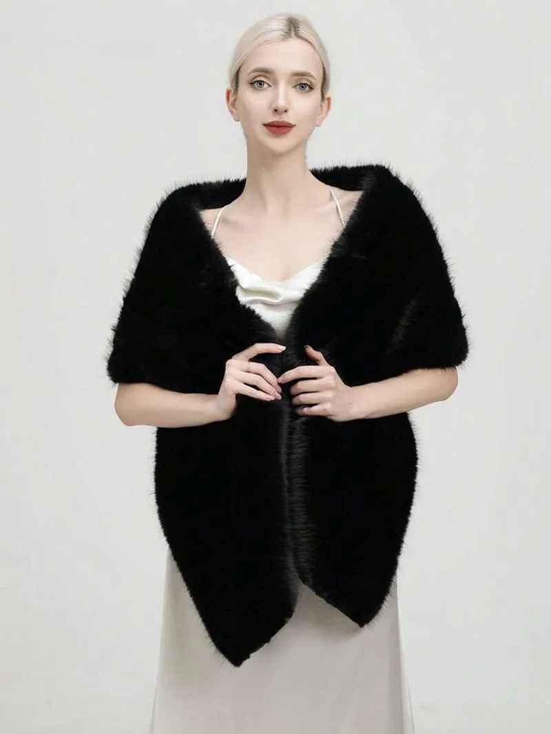 Fashion Luxury Faux Fox Fur Sh - Shawl Wrap Winter incelemesi ve fiyatı