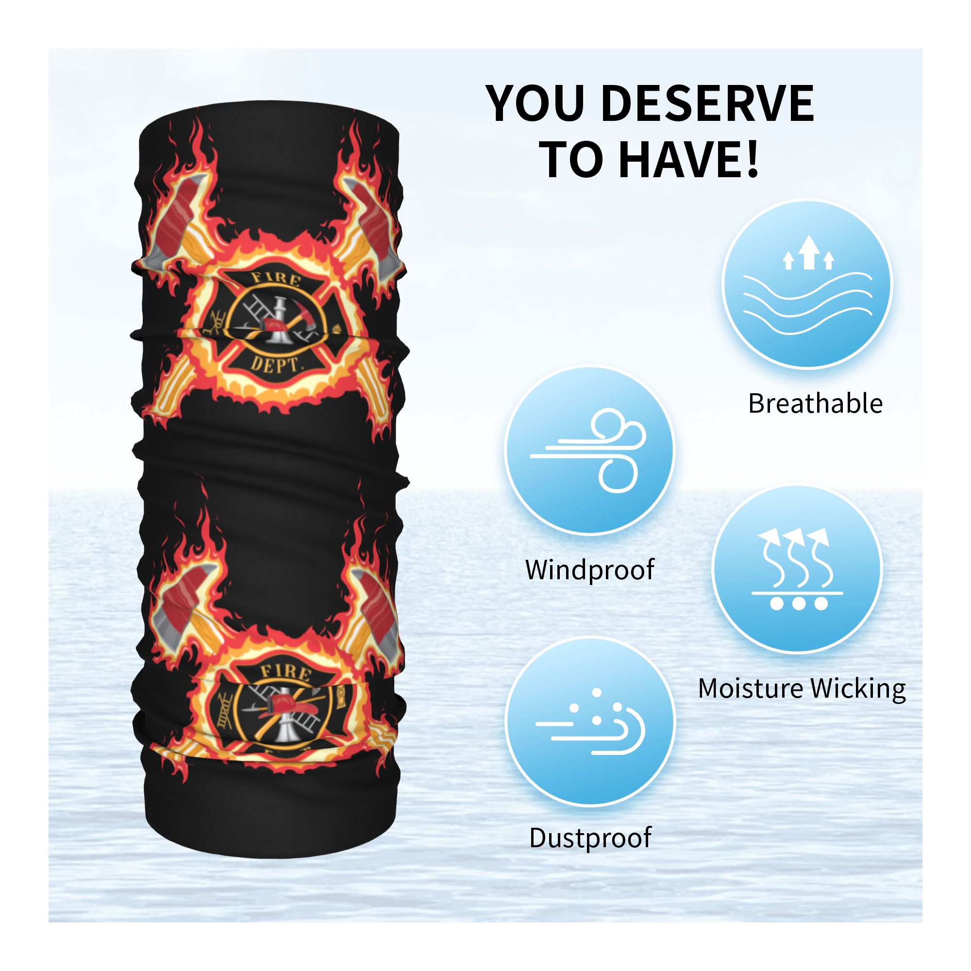 Custom Firefighter Cross Banda - Neck Gaiter Fleece incelemesi ve fiyatı