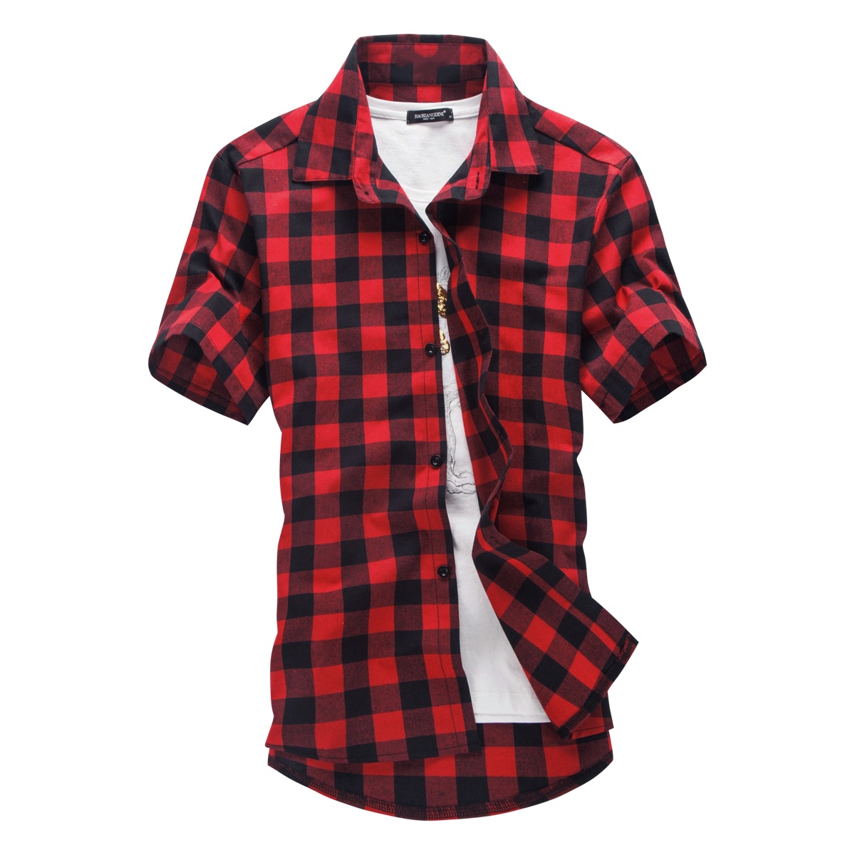 Red And Black Plaid Shirt Men  - Flannel Shirt Lined incelemesi ve fiyatı