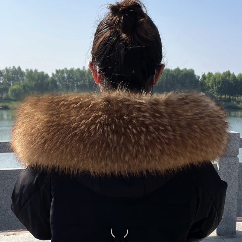 Raccoon Fur Collar Winter Supe - Shawl Wrap Winter incelemesi ve fiyatı