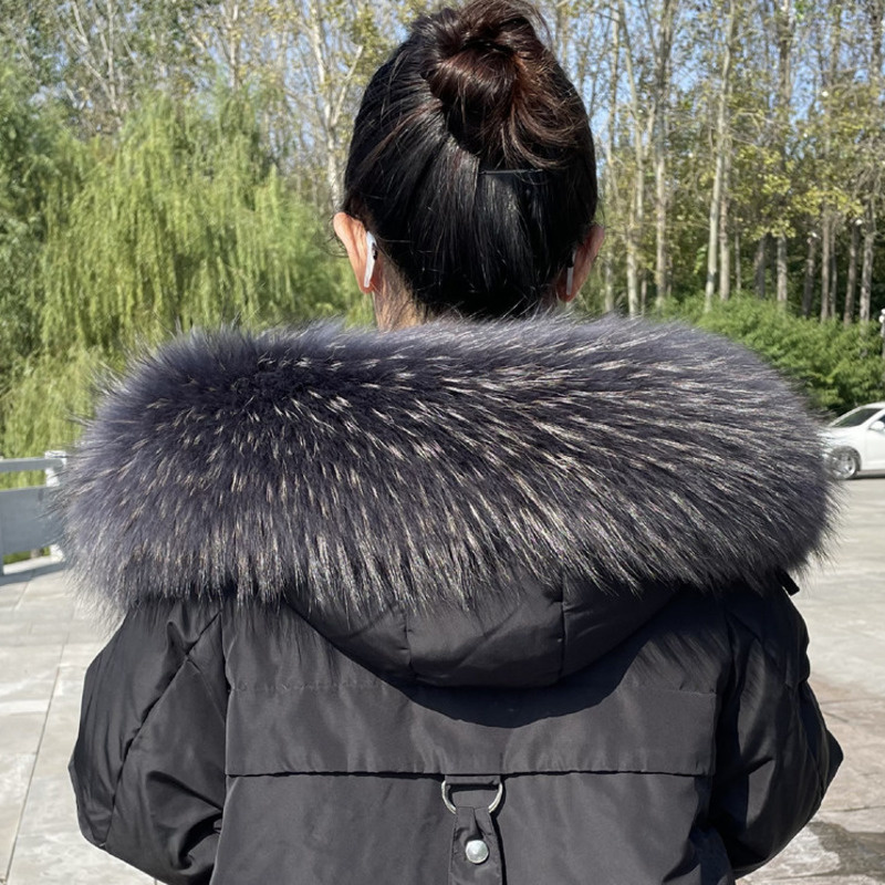 Raccoon Fur Collar Winter Supe - Shawl Wrap Winter incelemesi ve fiyatı