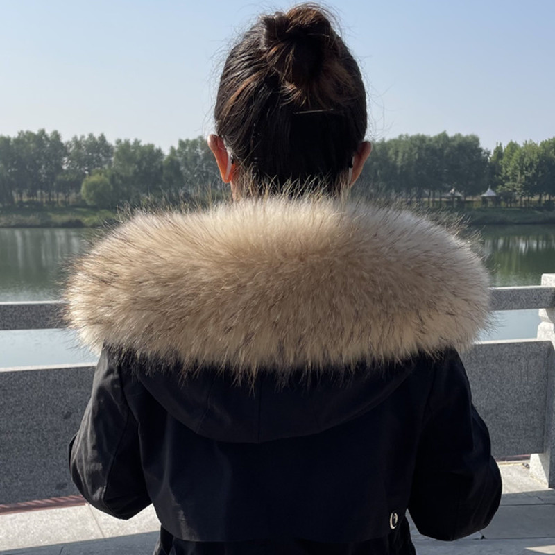 Raccoon Fur Collar Winter Supe - Shawl Wrap Winter incelemesi ve fiyatı