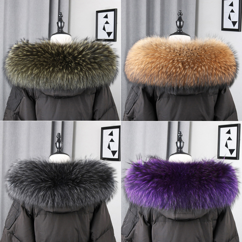 100% Real Fur Collar Coat Wint - Shawl Wrap Winter incelemesi ve fiyatı