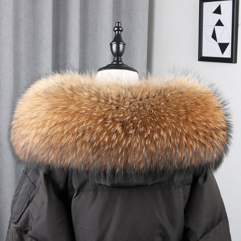 100% Real Fur Collar Coat Wint - Shawl Wrap Winter incelemesi ve fiyatı