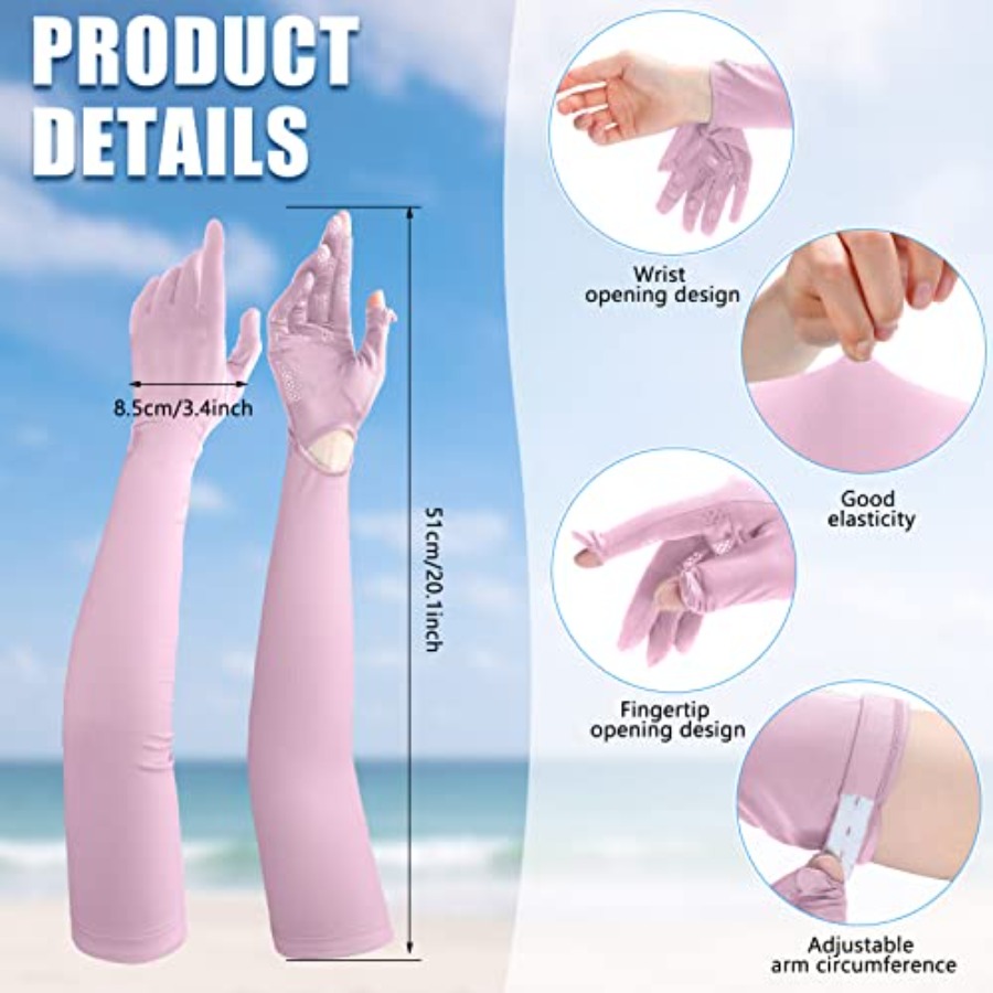 2 Pairs Women UV Long Sun Prot - Touch Screen Gloves incelemesi ve fiyatı