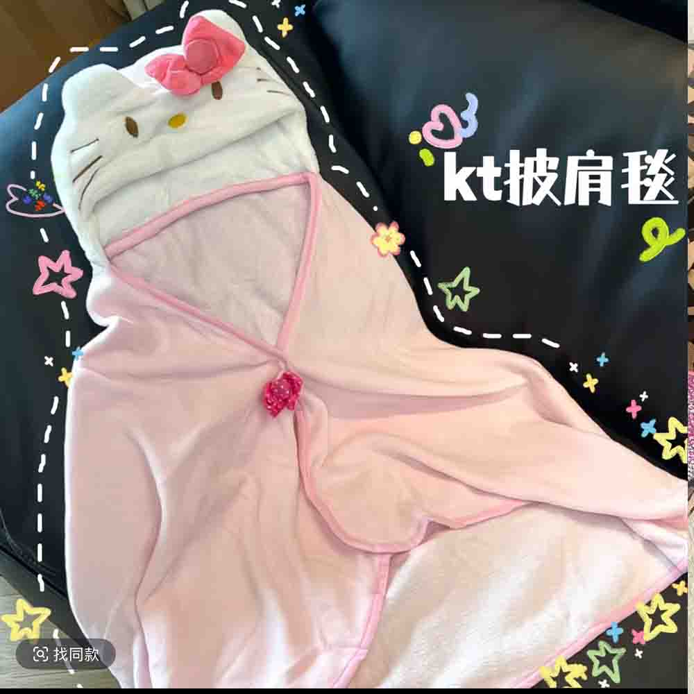 Cute Hellokitty Cloak Shawl Ai - Shawl Wrap Winter incelemesi ve fiyatı