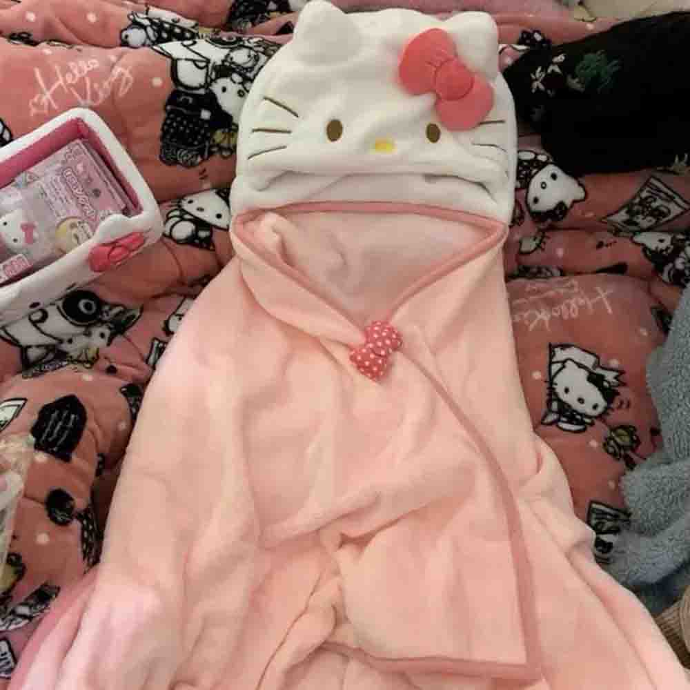 Cute Hellokitty Cloak Shawl Ai - Shawl Wrap Winter incelemesi ve fiyatı